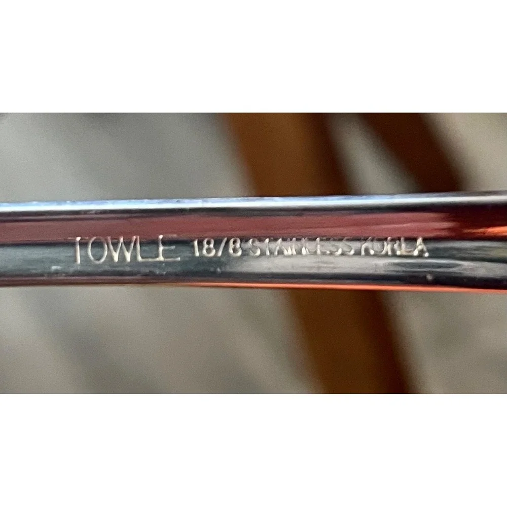 Towle Santa Barbara Gold 18/8 Stainless Steel Flatware Service For 8 Korea 45pcs
